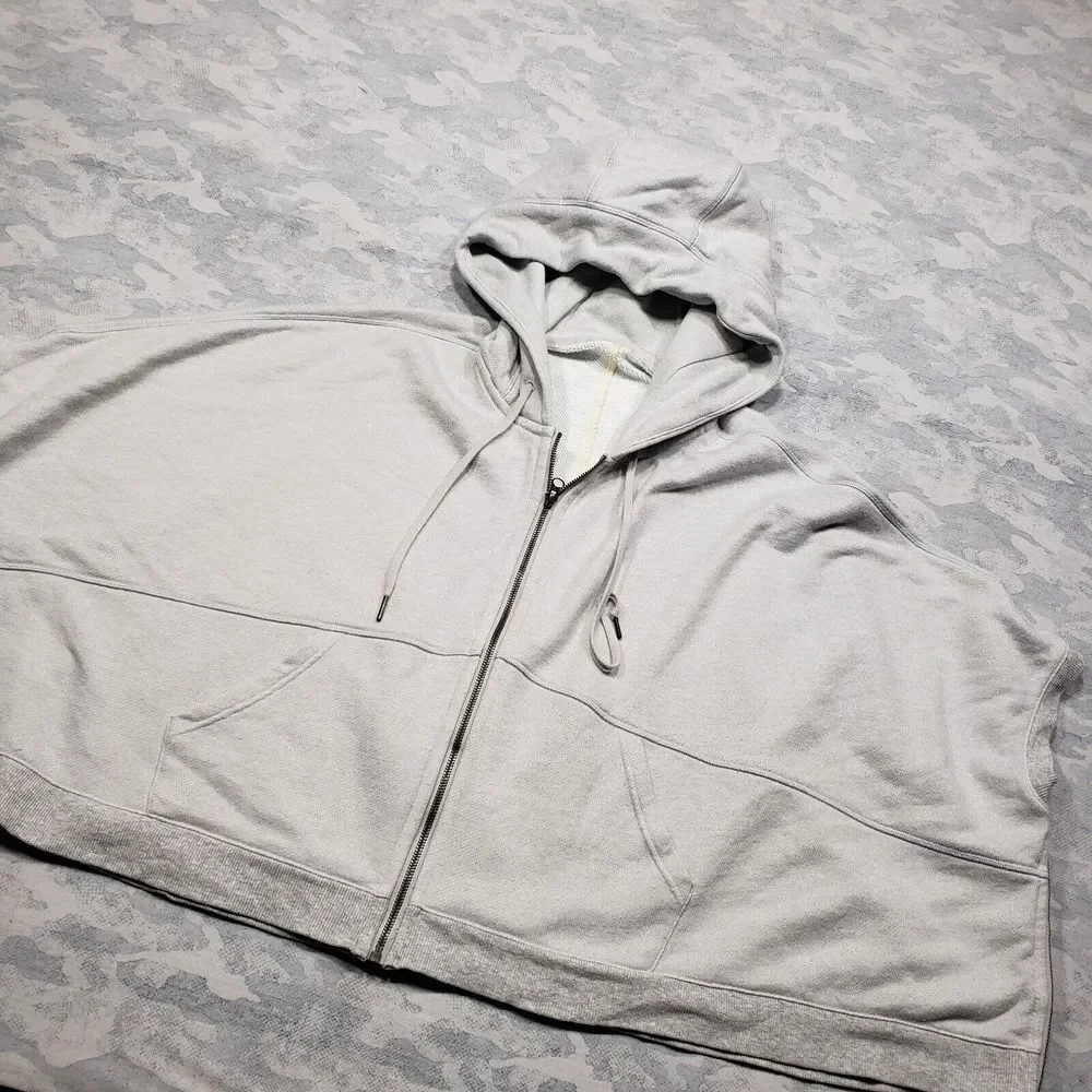 Lululemon Light Gray Zip-Up Hoodie Size 6